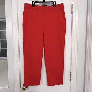 Talbots Signature orange-red cotton spandex chino pants, size 8.
